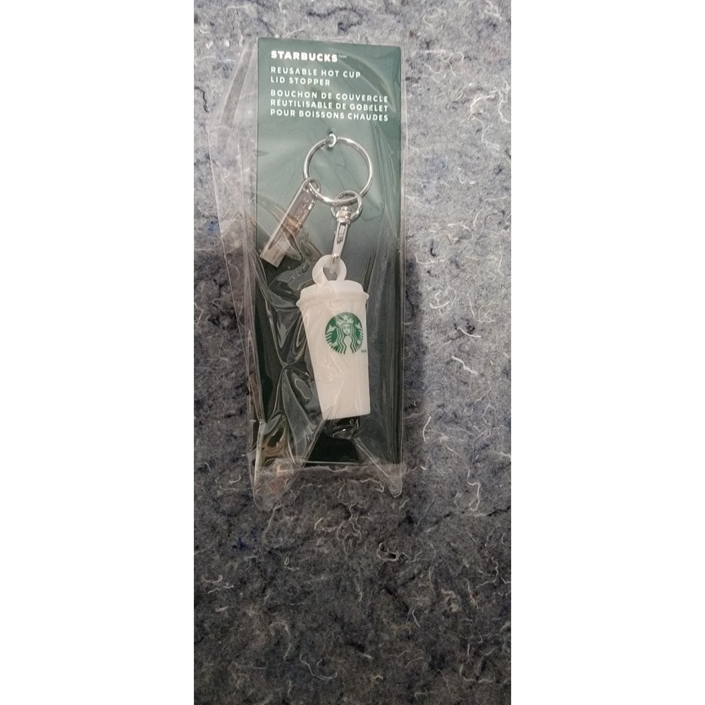 Starbcks Key Chain or Hot‎ Cup Stopper White
